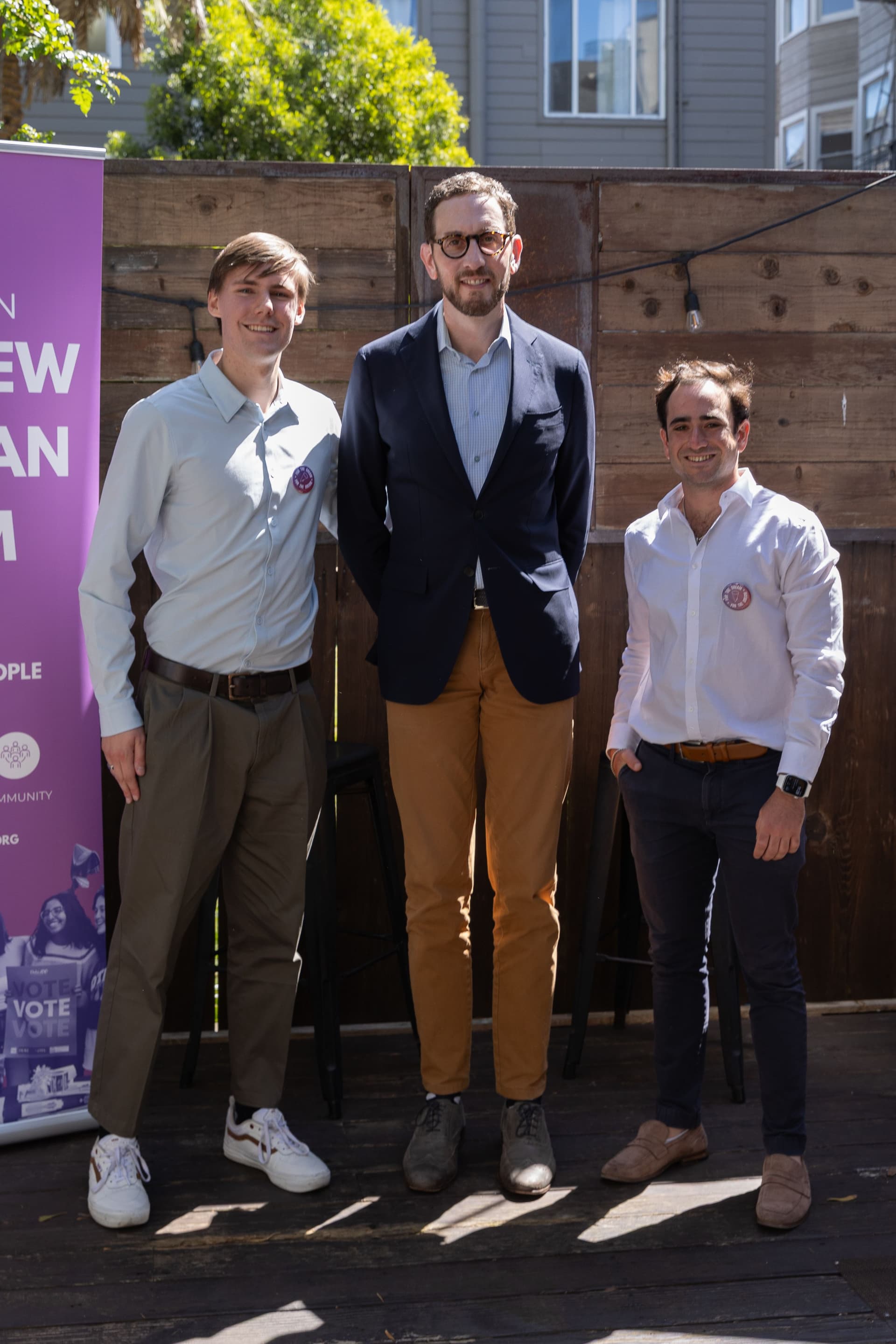 Team members at event